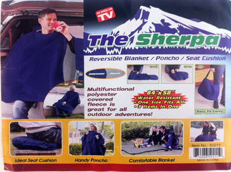 The Sherpa- All in One Blanket, Poncho and Seat Cushion